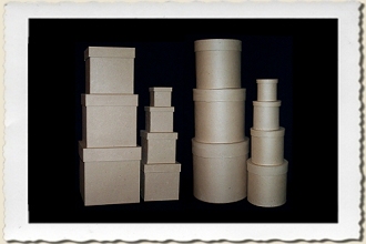 Unfinished Paper Mache Box Set