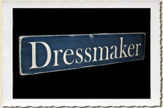 Dressmaker Sign Stencil by Primitive Designs Stencil Co.