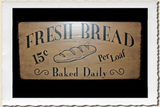 Fresh Bread Sign Stencil by Primitive Designs Stencil Co.
