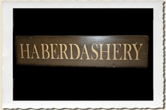 Haberdashery Sign Stencil by Primitive Designs Stencil Co.