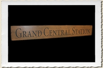 Grand Central Station Sign Stencil by Primitive Designs Stencil Co.