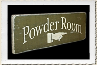 Powder Room Sign Stencil