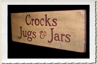 Crocks, Jugs and Jars Sign Stencil
