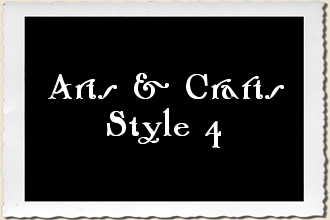 Arts & Crafts Style 4 Alphabet Stencil Set