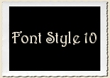 Font Style 10 Alphabet Set