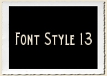 Font Style 13 Alphabet Set