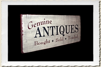 Genuine Antiques Sign Stencil by Primitive Designs Stencil Co.